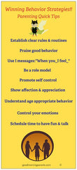 Winning Behavior Strategies Incentive Cards