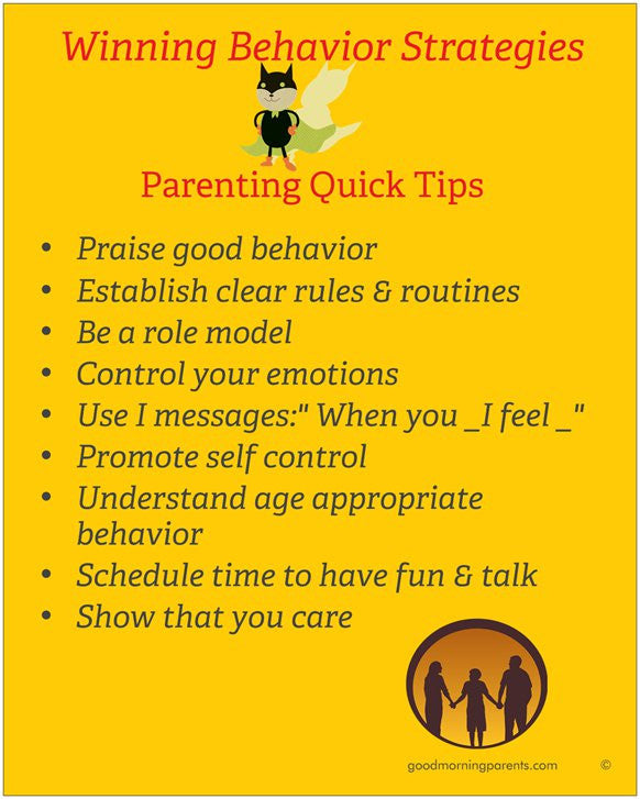 Good Strategy Behavior Winning Behavior Strategies Poster | Good Morning Parents